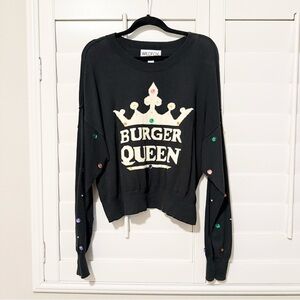 Wildfox Black 'Burger Queen' Sweater (Rare)